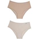 Del Rio Kit 2 Calcinhas Calça Cotton Mousse Nature Tamanho P