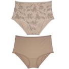 Del Rio Kit 2 Calcinhas Largas Microfibra Estampado Porcelana Tamanho M