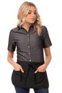 Delantal Reversible para Meseras Chef Works Negro Talla Única