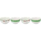 Delicata Tigela 7X14X14Cm 500Ml Bonechina Verde 4Pç