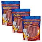 Deliciosso palito médio sabor carne 200g - kit 3 un