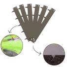Demarcador de Jardim Metálico 24cm x 1,06m Cinza 6 Pç