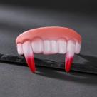 Dentadura Presas Dente De Vampiro Drácula C/ Sangue Festas