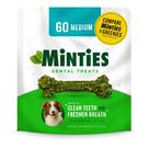 Dental Chews Minties para Cães de Tamanho Médio (11,3-22,7 kg) - Pacote com 60 Unidades