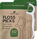 Dental Floss Picks Dental Herb Company Biodegradável 200 quilates