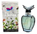 Deo Colônia Ilusion Delikad Butterfly Collection 120ml Feminino Perfumação Marcante Fragrância Intensa Perfume Oriental Âmbar Frasco Colecionavel