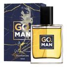 Deo Parfum Go Man 50ml Intenso Amadeirado Ambarado Notas Marinhas Patchouli Musgo Marcante Elegante