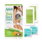 Depilação com tiras de cera Nad's Body Women com 4 toalhetes de óleo x24