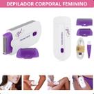 Depilador Mini Rosa Indolor Recarregável