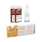 Depilflax Cera Chocolate 100g x2 + Lenço Depilatório + Óleo Pós Depilação
