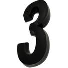 Deplasti Numero 3D Preto 3 13Cm Deplasti Numero 3D Preto 3 13Cm