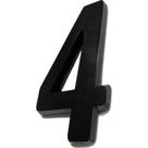 Deplasti Numero 3D Preto 4 13Cm Deplasti Numero 3D Preto 4 13Cm