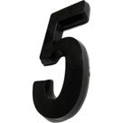 Deplasti Numero 3D Preto 5 13Cm Deplasti Numero 3D Preto 5 13Cm