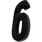 Deplasti Numero 3D Preto 6 13Cm Deplasti Numero 3D Preto 6 13Cm