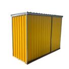 Deposito de Aço Mod 06 amarelo porta de correr 1,11 x 2,90 x 2,10m