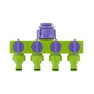 Derivação para mangueira com 4 saídas ajustáveis 1/2" - 3/4" Derivação para mangueira com 4 saídas ajustáveis 1/2" - 3/4"