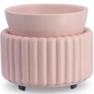 Derretedor de cera de cerâmica VICTORIA AROMA 3 em 1 Aquecedor de velas rosa