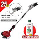 Derriçadeira de Café Kawashima Garra Dupla Com Transmissão de 8 Rolamentos + Óleo 2T Castrol Stihl