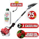 Derriçadeira de Café Nakashi Com Haste 1100mm Motor Forte NK-270 e Kit Turbo 2 + Óleo Castrol Stihl