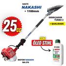 Derriçadeira de Café Nakashi DT2L270N Com Braço de 1100mm e Garra Simples + 01 Óleo Castrol Stihl