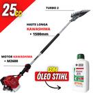 Derriçadeira de Café Premium Kawashima Com Haste Longa 150cm e Garra Simples + Óleo Castrol Stihl