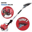 Derriçadeira Nakashi com Motor NK270 Haste Curta e Garra Simples Ideal Para Uso em Lavouras de Café Derriçadeira Nakashi com Motor NK270 Haste Curta e Garra Simples Ideal Para Uso em Lavouras de Café
