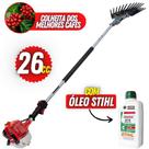 Derriçadeira Para Café Kawashima com Motor M260-PS 26cc 2 tempos e Braço Longo + Óleo Castrol Stihl