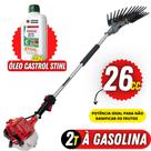 Derriçadeira Para Cafeicultura Kawashima KWD2610D Haste 1100mm e Garra Dupla + Óleo Castrol Stihl