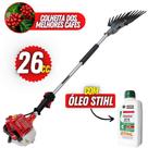 Derriçadeira Para Colher Café Kawashima Robusta e Resistente Com Garra Turbo 2 + Óleo Castrol Stihl