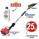 Derriçadeira Para Colher Café Nakashi Haste de 1100mm e Garra Forte + 01 Óleo Castrol Stihl de 500ml