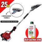Derriçadeira Premium Kawashima Para Cafezais Com Haste de 110cm e Garra Simples + Óleo Castrol Sthil