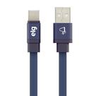 DESATIVADO Cabo USB Tipo C Reforçado em Tecido 1m Azul ELG DESATIVADO Cabo USB Tipo C Reforçado em Tecido 1m Azul ELG