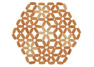 Descanso de Panela Bambu Hexágono 20,5cm Descanso de Panela Bambu Hexágono 20,5cm
