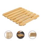 Descanso de Panela Quadrado 17cm Bambu Ecológico Premium Descanso de Panela Quadrado 17cm Bambu Ecológico Premium