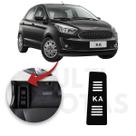 Descanso de Pé FORD KA 2015 a 2021 Aço Escovado Preto