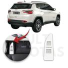 Descanso de Pé JEEP COMPASS 2017 a 2022 Aço Escovado Prata
