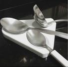 Descanso de talher de plástico com 3 divisórias branco para cozinha