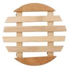 Descanso panela bambu redondo 17cm pés borracha - redondo Descanso panela bambu redondo 17cm pés borracha - redondo