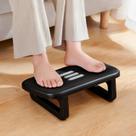 Descanso para os pés ergonômico com roletes de massagem, capacidade de 63 kg