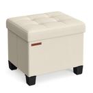 Descanso para pés pequeno Storage Ottoman SONGMICS 32x40x33,5 cm Creme Descanso para pés pequeno Storage Ottoman SONGMICS 32x40x33,5 cm Creme