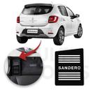 Descanso Pé RENAULT SANDERO 2014 a 2021 Aço Escovado Preto