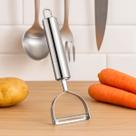 Descascador de Frutas e Legumes em Aço Inox 17cm Utensílio de Cozinha Resistente, Ergonômico, Fácil de Limpar e Durável para Uso Diário Descascador de Frutas e Legumes em Aço Inox 17cm Utensílio de Cozinha Resistente, Ergonômico, Fácil de Limpar e Durável para Uso Diário
