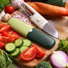Descascador e Faca Multifuncional Para Frutas e Legumes Aço Inox Alta Qualidade Descascador e Faca Multifuncional Para Frutas e Legumes Aço Inox Alta Qualidade