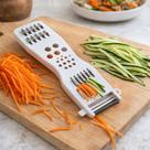 Descascador e Fatiador de Legumes 5 em 1 Multifuncional com Lâminas de Corte Keita