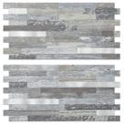 Descasque e cole Backsplash AULIGET em PVC com aparência de madeira envelhecida