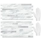 Descasque e cole o azulejo Backsplash STICKGOO Volakas PVC branco