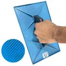 Desempenadeira Azul 18X28 Corrugada para Reboco Massa Concreto Obras e Construção