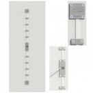 Desempenador Embutido para Portas de Madeira/MDF Modelo 900 Cinza 2 unidades Base Componentes