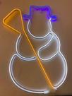 Desenho Neon Boneco de Neve Colorido Desenho Neon Boneco de Neve Colorido