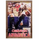 Desenho texto cerveja antárctica quadro retrô